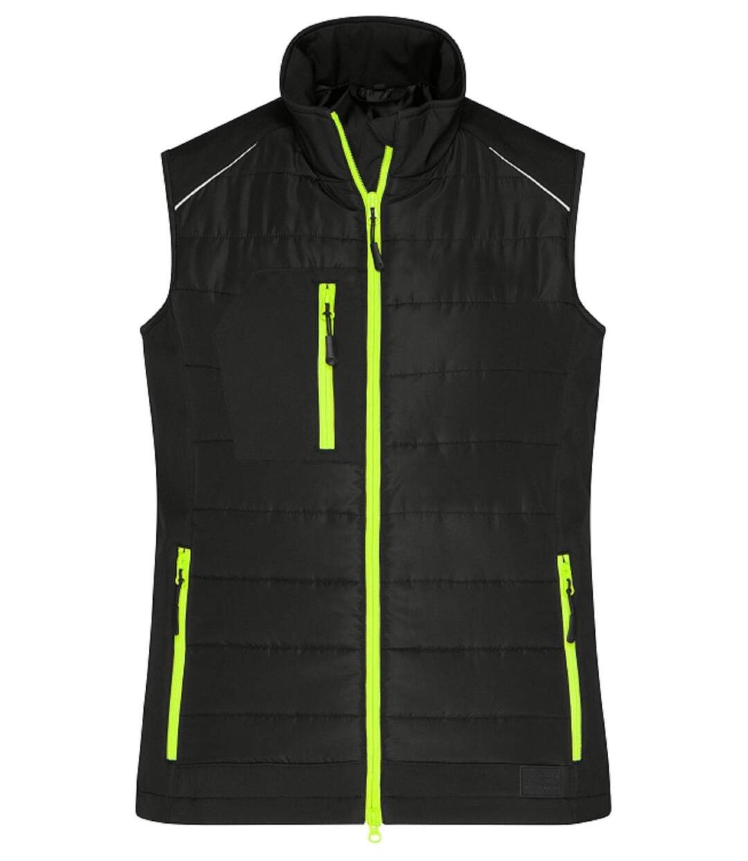 Bodywarmer technique - Femme - JN1821 - noir et jaune néon