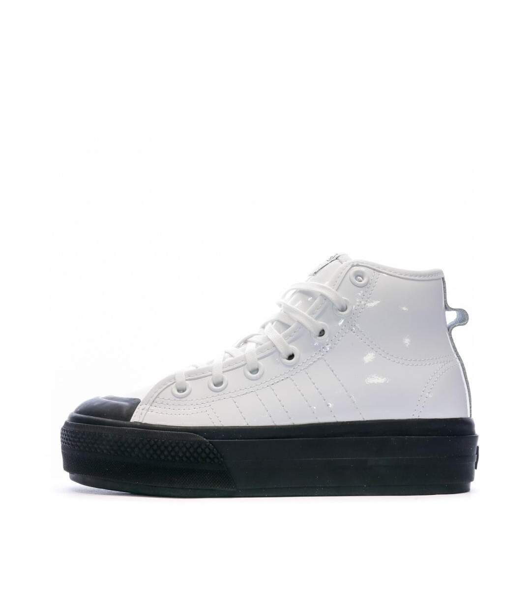 Baskets blanc/noir femme adidas adidas nizza-1