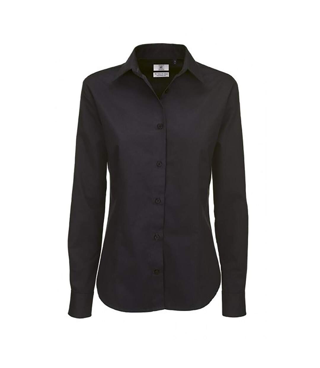 B&c Womens/ladies Sharp Chemise En Sergé À Manches Longues Noir B And C-1