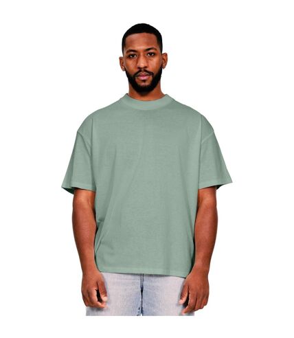 Mens ringspun cotton extended neckline t-shirt sage Casual Classics