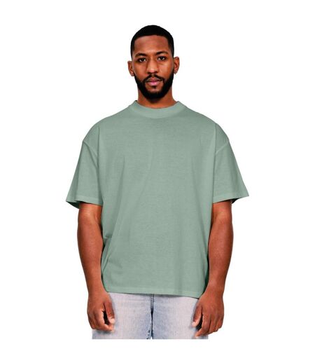 Mens ringspun cotton extended neckline t-shirt sage Casual Classics