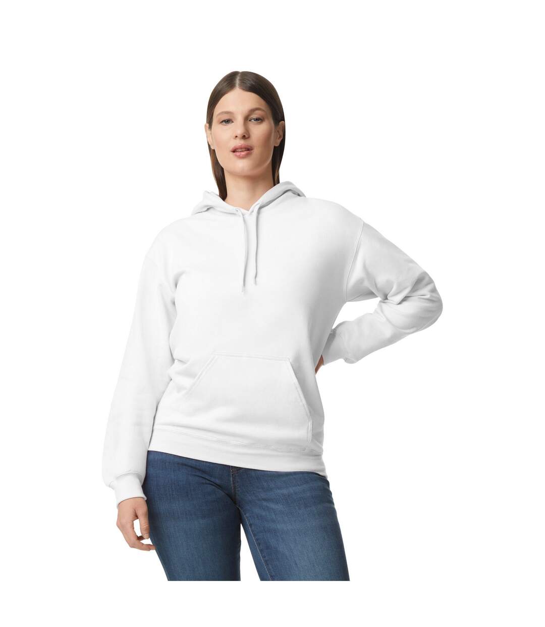 Sweat À Capuche Softstyle Adulte Blanc Gildan-1