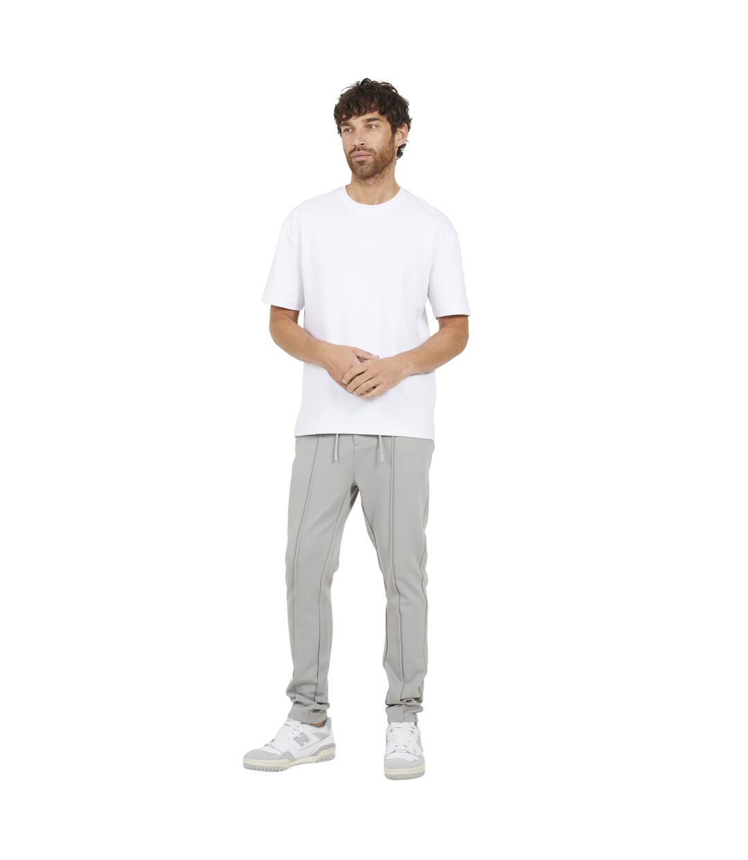 Pantalon De Jogging Homme Gris Clair Brave Soul-4