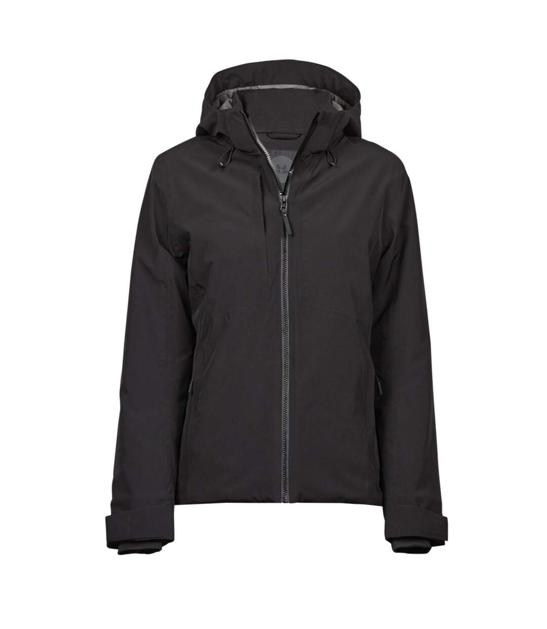 Womens/ladies All Weather Jacket Black Tee Jays-1