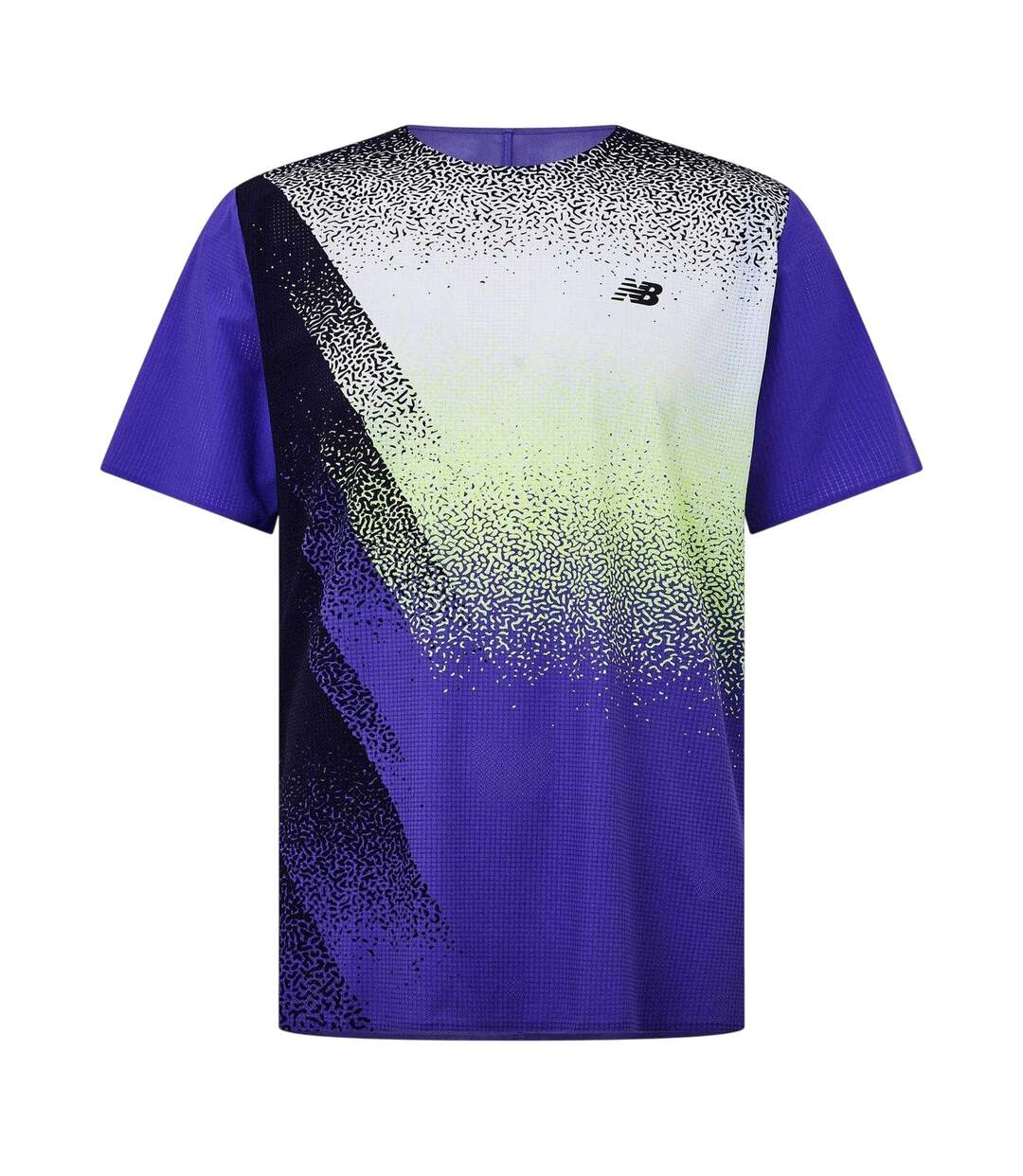 Mens Race Day Speckle Logo T-shirt Blue New Balance-2