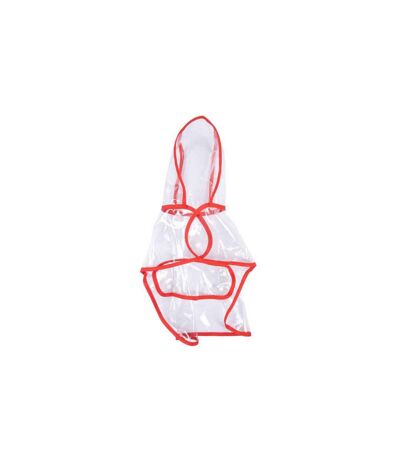 Imperméable pour Chien Transparent 30cm Rouge