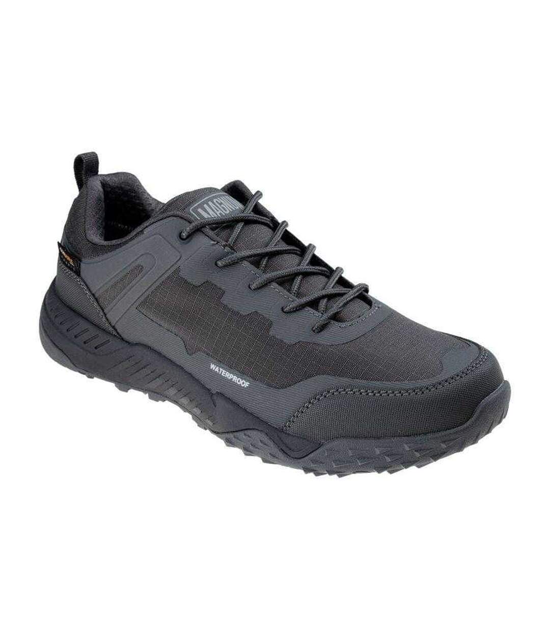 Mens Bondsteel Low Shoes Black Grey Silver Magnum-1