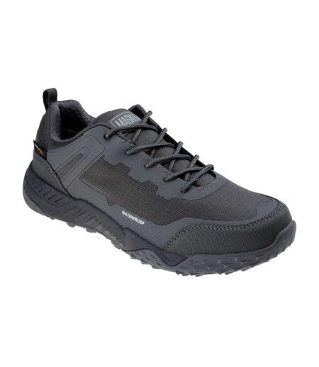 Mens Bondsteel Low Shoes Black Grey Silver Magnum
