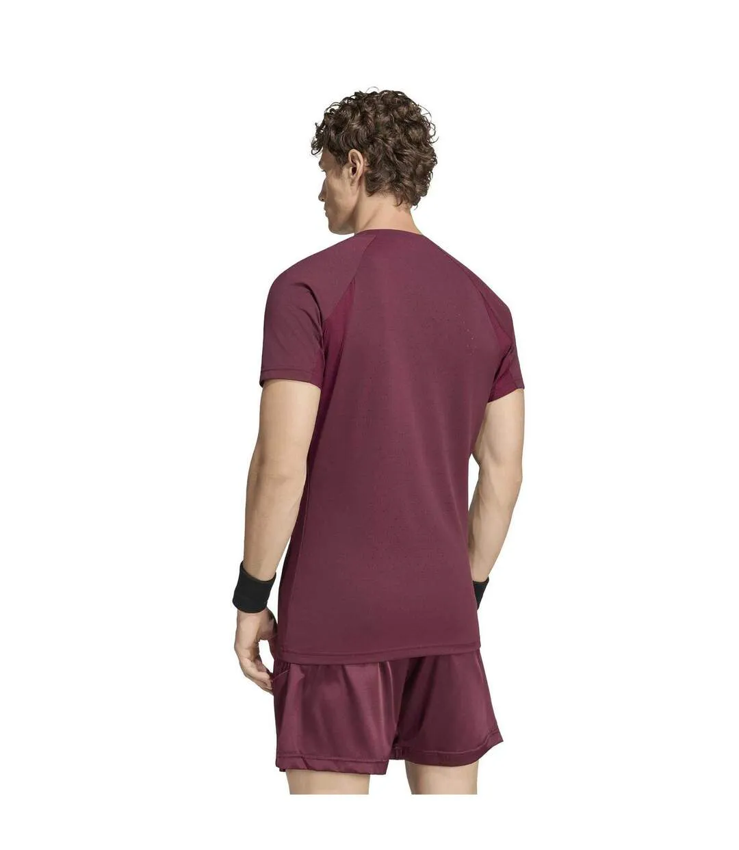 T-shirt Freelift Pro Homme Bordeaux Foncé Adidas-3