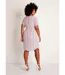 Robe droite courte rayée brillant-2