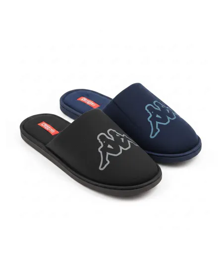 KAPPA Pantoufles Mules Homme Moletonnées Logo Omini Pack 2 Paires