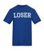 Unisex Adult Loser Cotton T-shirt Blue AWD-1