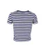 T-shirt Motif/style Rayé Femme Blanc Bleu Foncé Urban Classics-2