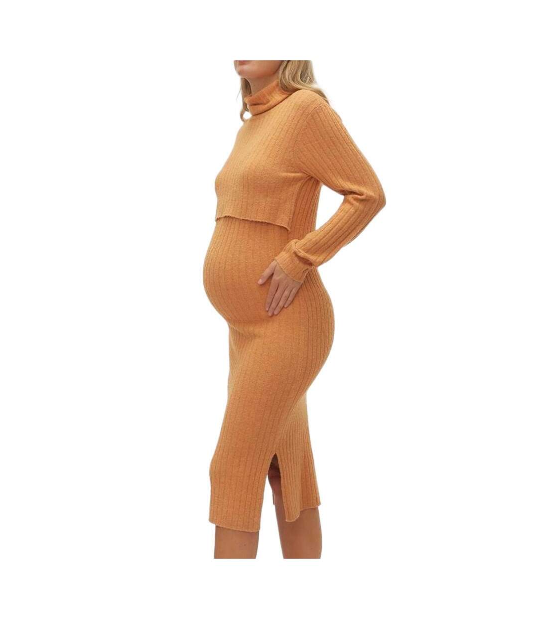 Robe D'allaitement Orange Femme Mamalicious Suniva - L-1