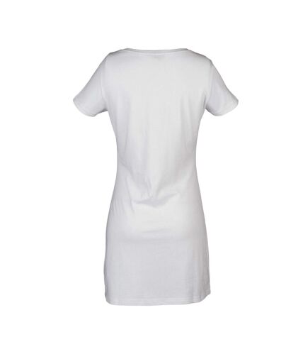 Womens/ladies t-shirt dress white Skinni Fit