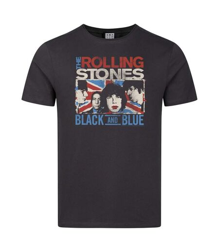 T-shirt Motif/style The Rolling Stones Union Jack Adulte Charbon Amplified