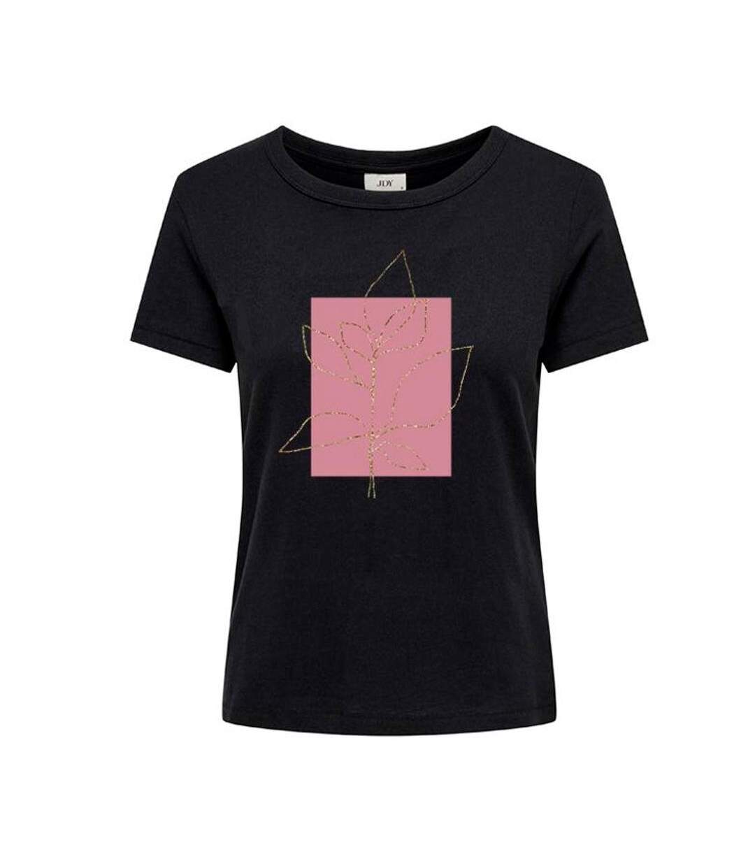 T-shirt Noir/Rose Femme JDY Life - S-1