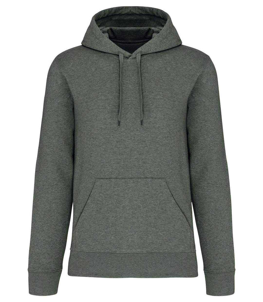 Sweat à capuche écoresponsable - Homme - K4027 - vert fougère chiné