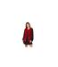 Womens/ladies Collarless Faux Fur Sleeveless Gilet Red Yumi-1