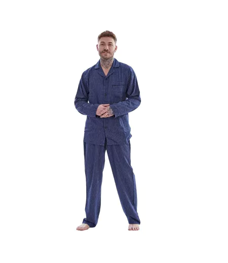 Ensemble De Pyjama Long Motif/style À Rayures Homme Bleu Keanu