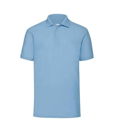 Mens 65/35 polo shirt sky blue Fruit of the Loom