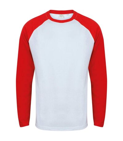 T-shirt homme blanc / rouge Skinni Fit