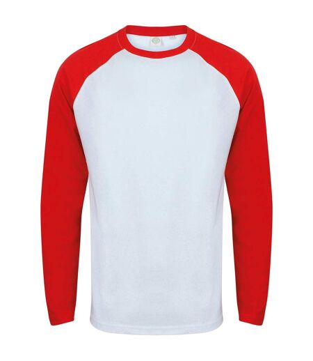 T-shirt homme blanc / rouge Skinni Fit