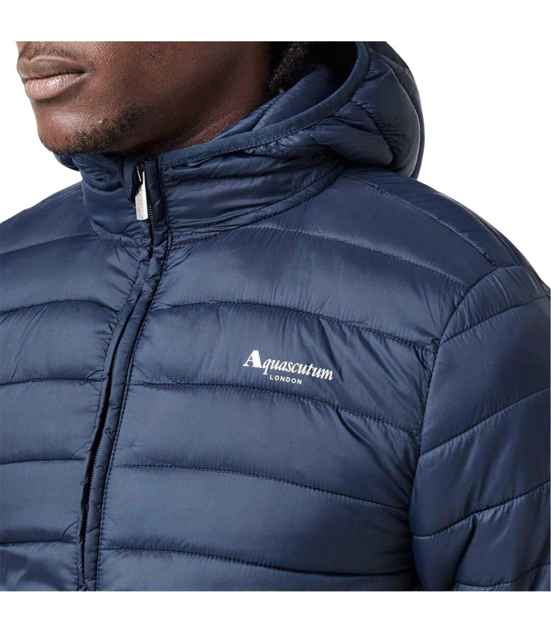 Doudoune Motif/style Logo Homme Bleu Marine Aquascutum-4
