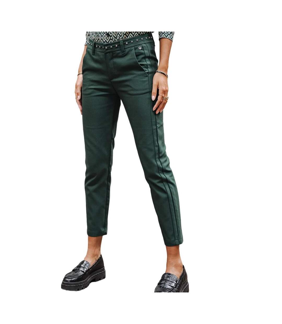 Pantalon vert foncé femme freeman porter claudia polyneo-1