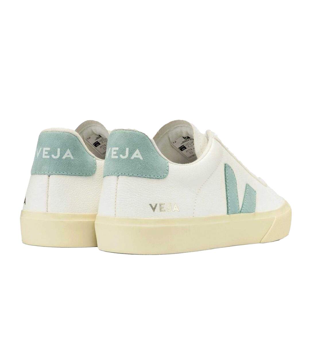 Baskets Motif/style V Femme Blanc Vert Matcha Veja-3