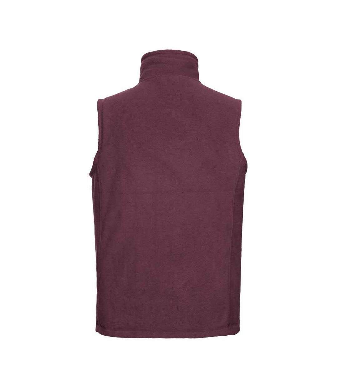 Mens outdoor fleece gilet burgundy Russell-2