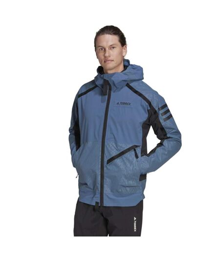 Mens Terrex Utilitas Waterproof Jacket Blue Adidas