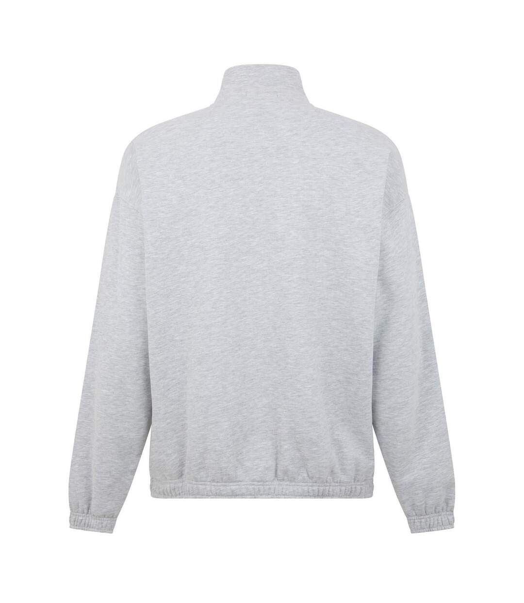 Unisex Adult Graphic Zip Neck Regular Sweatshirt Ice Marl Jack Wills-3