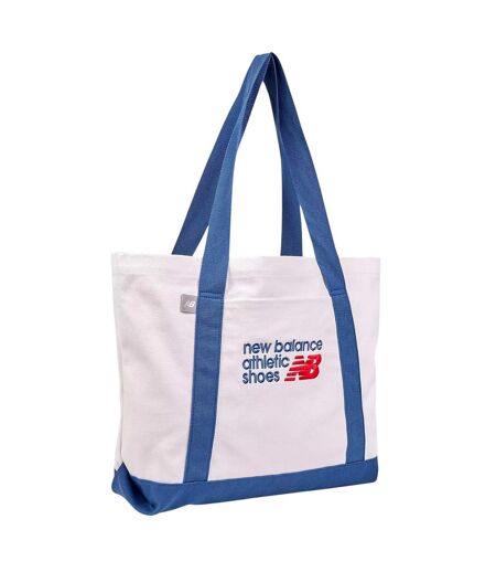 Canvas Tote Bag One Size White Blue New Balance