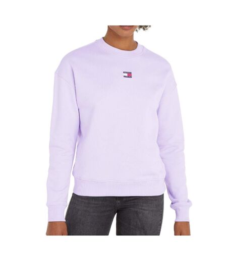 Sweat Mauve Femme Tommy Hilfiger Badge Crew - M