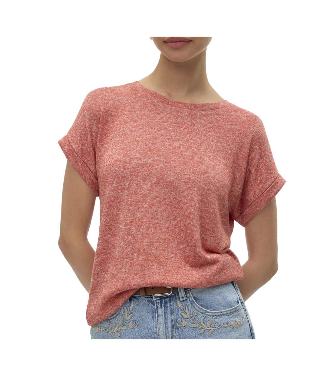 T-Shirt rouge femme vero moda brianna 10291353-1
