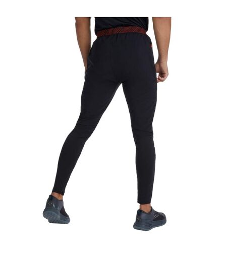Mens elite hybrid jogging bottoms black/cherry tomato Umbro