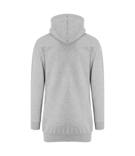 AWDis Girlie Womens/Ladies Hoodie Dress (Heather Gray) - UTPC3448