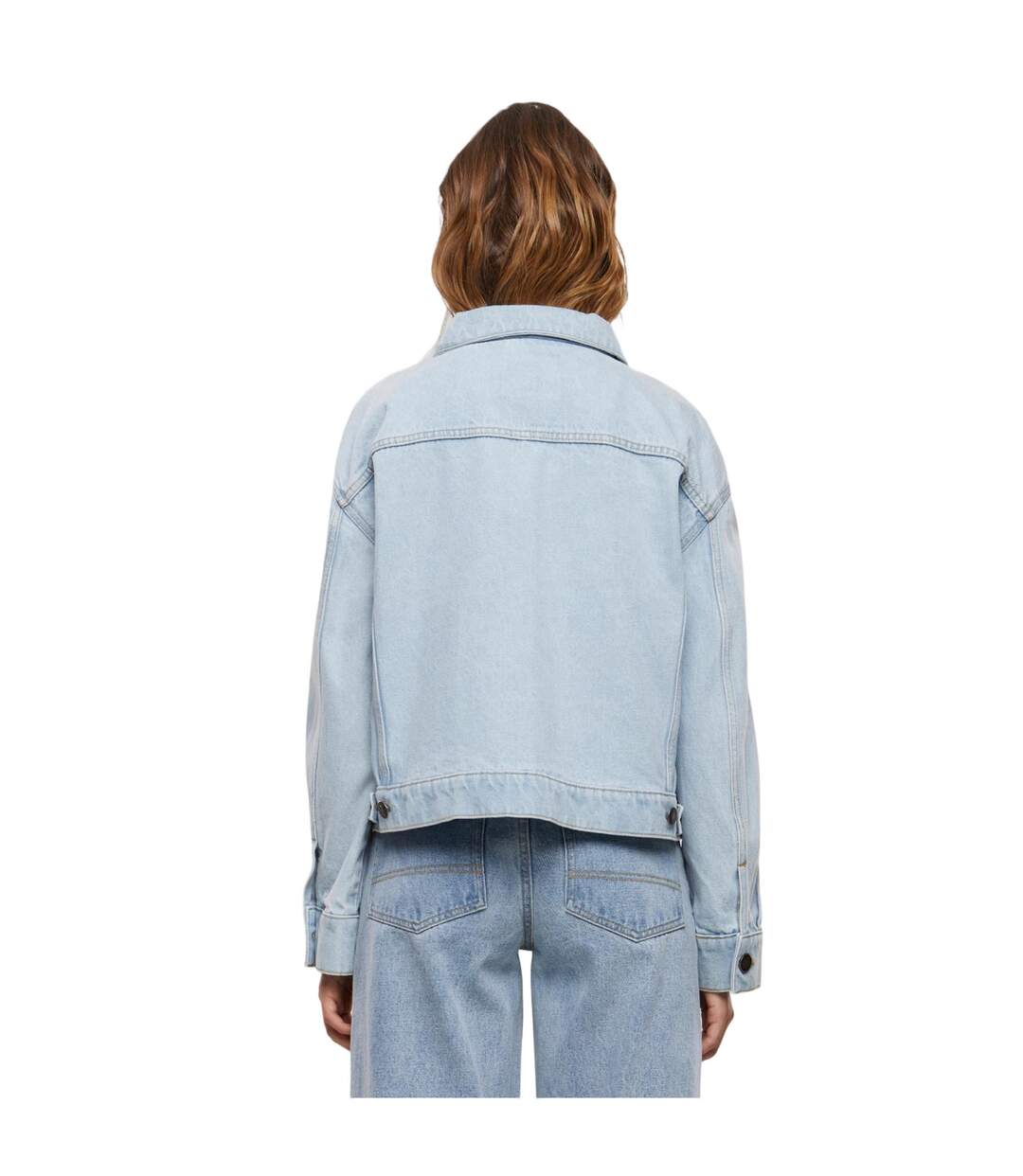 Veste En Jean Motif/style Années 80 Femme Bleu Clair Délavé Urban Classics-3