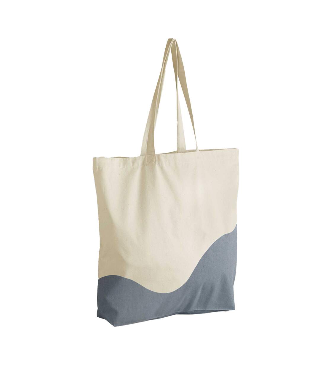 Tote Bag Motif/style Ondulé Taille Unique Naturel Bleu Gris Westford Mill-2