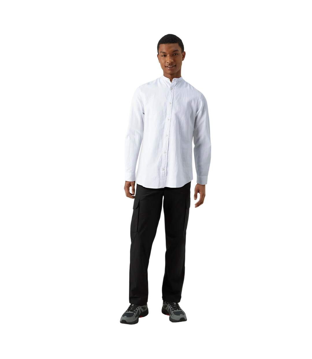 Mens Regular Long-sleeved Shirt White Jack And Jones-4