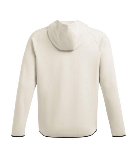 Mens Essential Fleece Raglan Hoodie White Black Under Armour