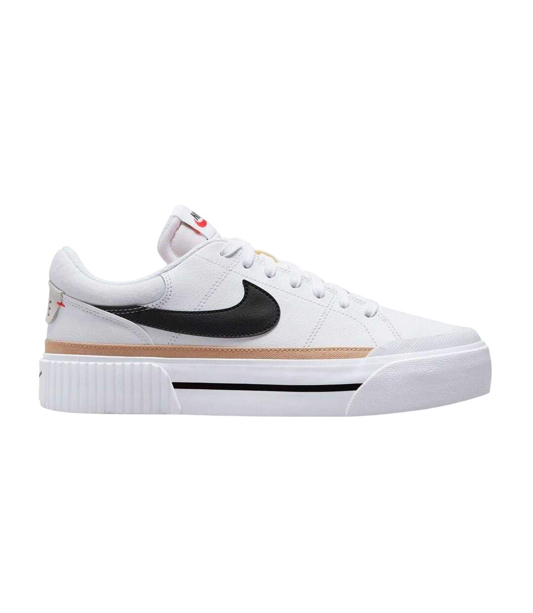 Chaussures À Plateforme Court Legacy Femme Blanc Noir Nike-1