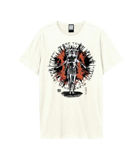 Unisex Adult Rain Sleep Token T-shirt Vintage White Amplified