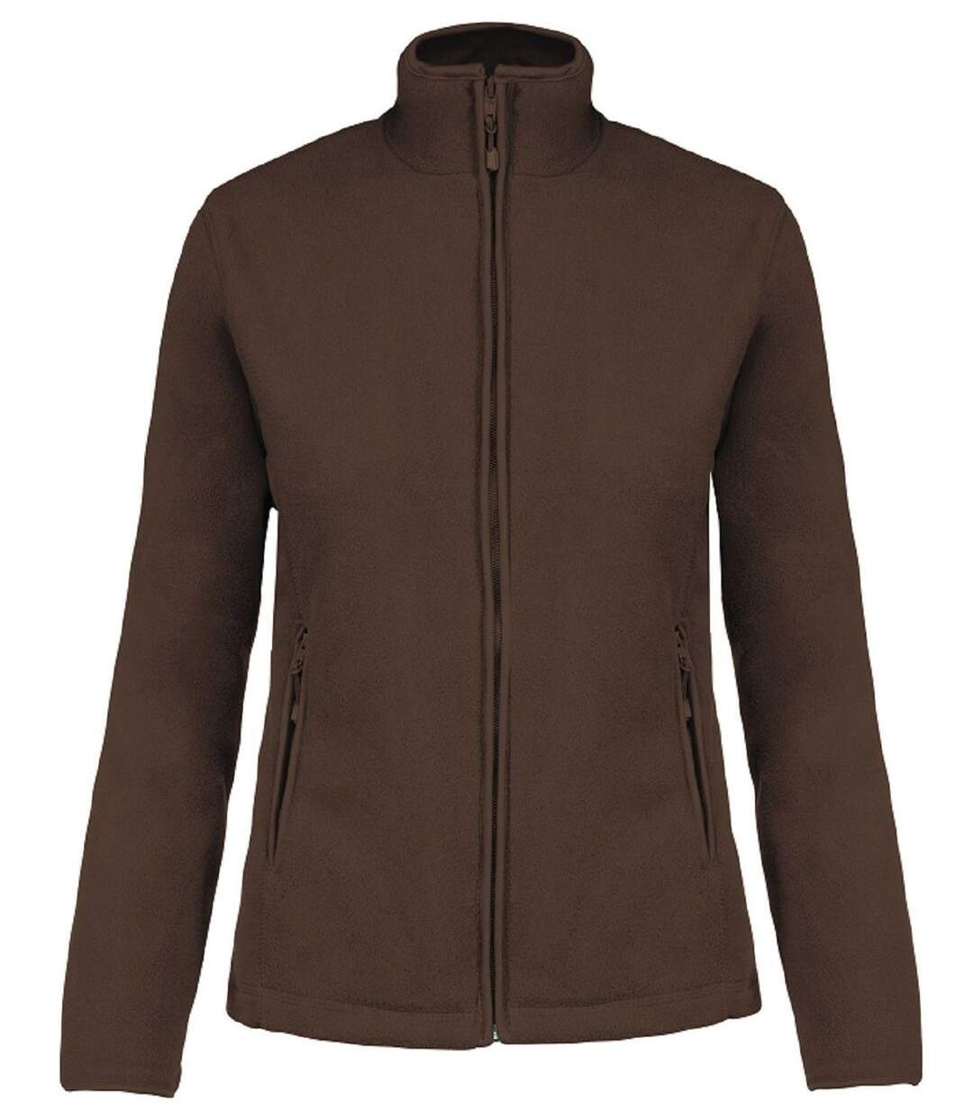 Veste micropolaire zippée - Femme - K907 - marron chocolat