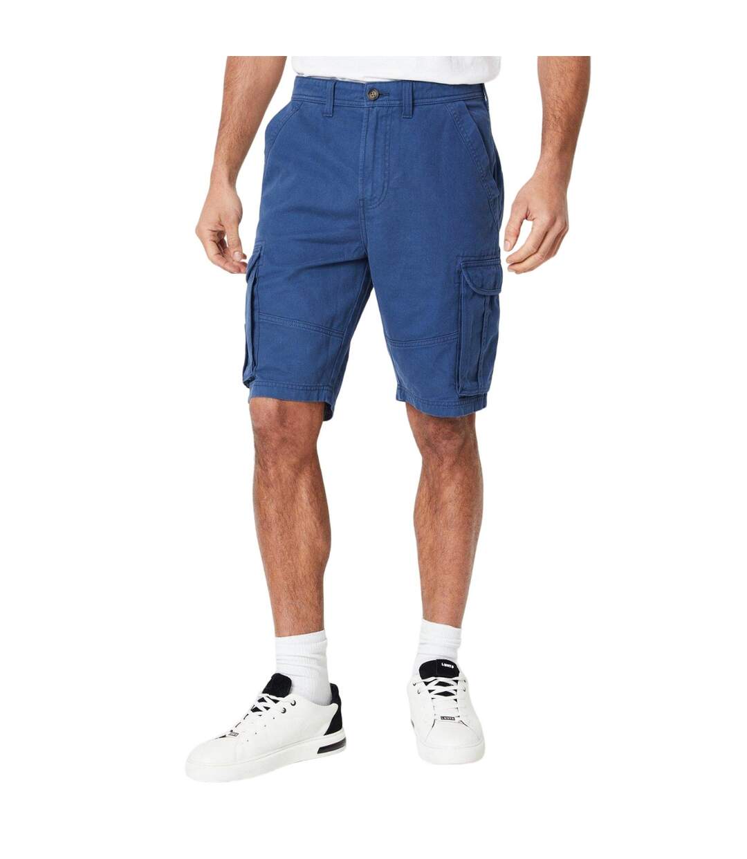 Mens cargo shorts mid blue Maine-1