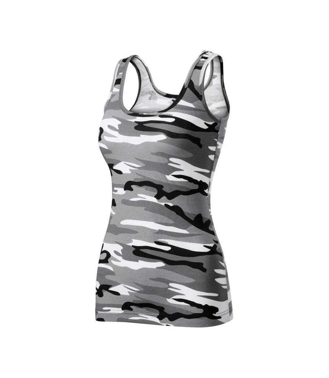 Débardeur Motif/style Camouflage Triumph Femme Blanc Noir Malfini-3