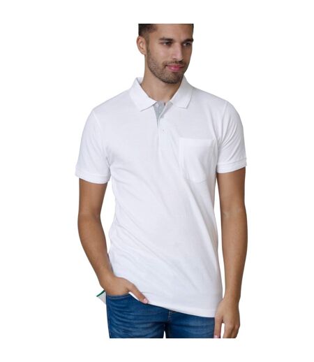 Duke Mens Grant Chest Pocket Pique Polo Shirt (White) - UTDC177