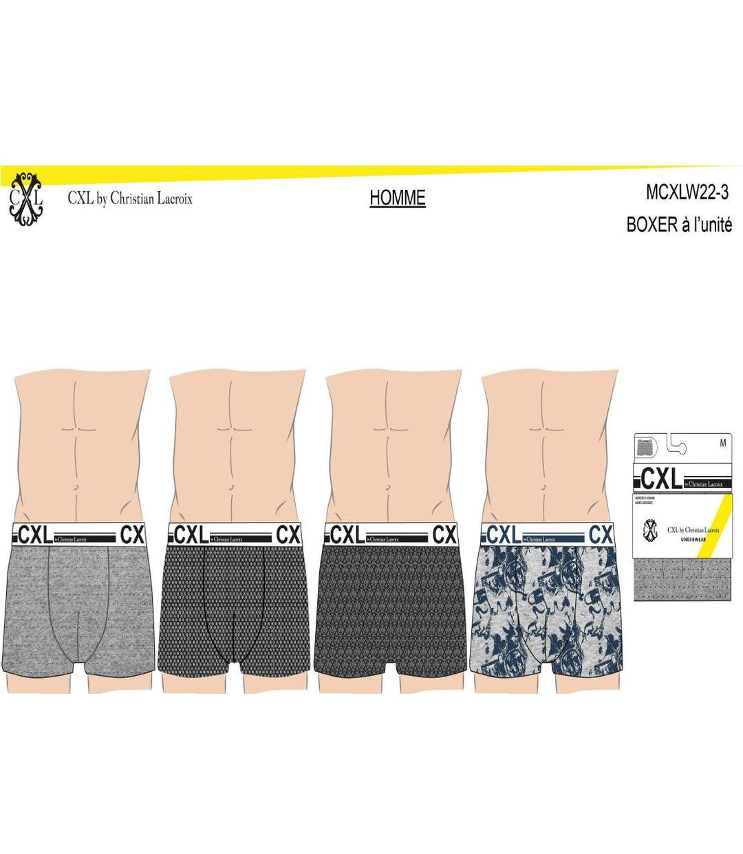 Boxer CXL By LACROIX X4 Pack de 4 Boxers CXL1660-4