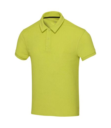 Unisex Adult Akoya Terrycloth Recycled Polo Shirt Lime Elevate NXT